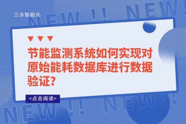 節(jié)能監(jiān)測(cè)系統(tǒng)如何實(shí)現(xiàn)對(duì)原始能耗數(shù)據(jù)庫進(jìn)行數(shù)據(jù)驗(yàn)證？